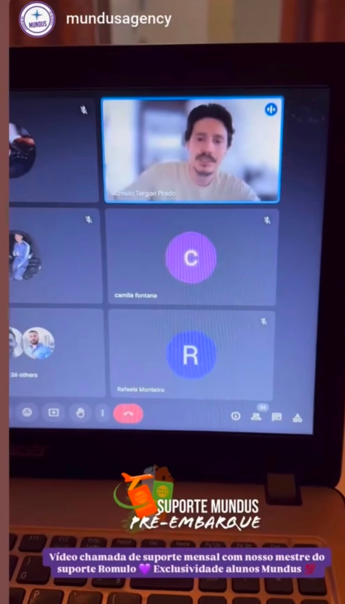 Nosso mestre do suporte, Rômulo, tirando dúvidas ao vivo com os alunos.